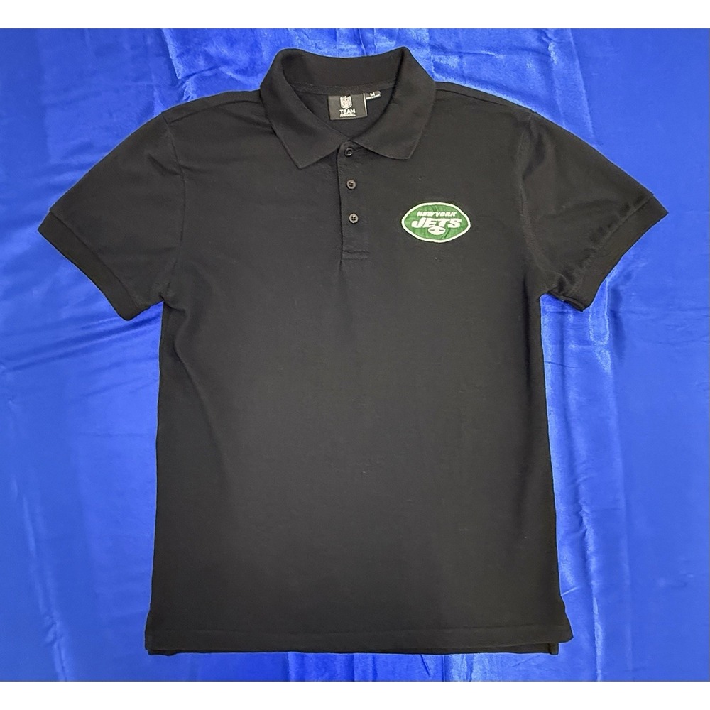 New York Jets Men's Medium Black Polo NFL Team Apparel